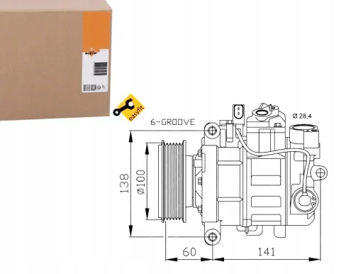 32263 - Компрессор кондиционера vw a4 a6 6seu14c nrf