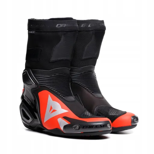 Мотоциклетні черевики Dainese Axial 2 Boots Чорні/Флуоресцентно-червоні 42