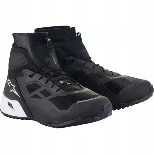 МОТОЦИКЛЕТНІ ЧОБОТИ ЗА КІСТОЧКУ ALPINESTARS CR-1 BLACK/WHITE (9) 42