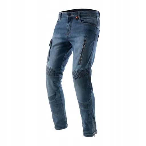 Мотоциклетні джинси REBELHORN VANDAL MONOLAYER WASHED BLUE сині ПОДАРУНКИ