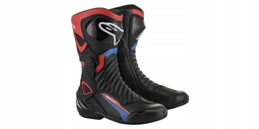 ботинки S-MX 6 HONDA коллекция, ALPINESTARS (чёрный/красный/синий/белый, размер 40)