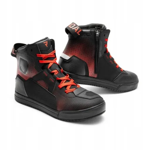 Мотоциклетные кеды REBELHORN VANDAL II BLACK/RED чёрный красный ПОДАРКИ